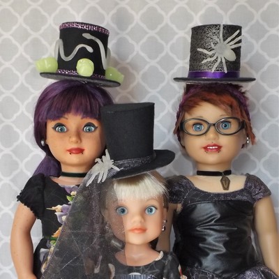 "tiny toppers" no-sew mini top hat pdf pattern & tutorial only. fits adults, children, and dolls.