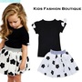 Girls Beautiful Black & White Skirt Outfit-1