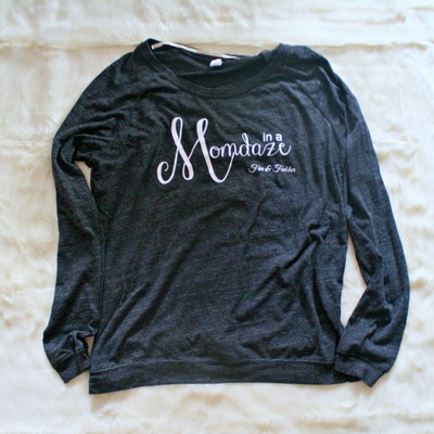 In a momdaze womans long sleeve shirt, mom shirt, fall shirt