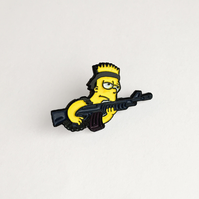 Rambo bart enamel pin