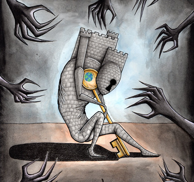 "Mental Monster 5: Schizophrenia" 4''x6'' Print