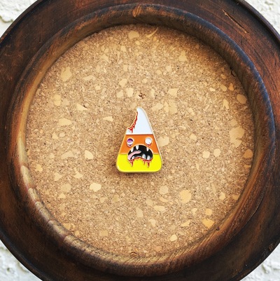 Zombie Candy Corn Pin