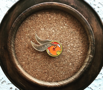 Golden Dragon Ball Snitch Pin