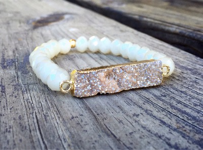 Champagne Quartz Crystal Bracelet
