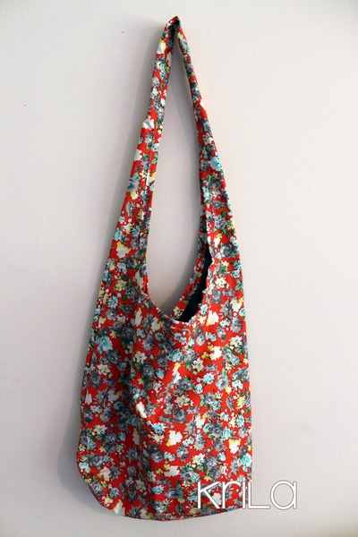 Orange Floral Shoulder Bag