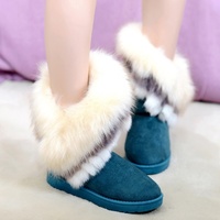 New Style 2016 Winter Warm Boots Fox Fur Snow Boots - Thumbnail 2
