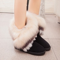 New Style 2016 Winter Warm Boots Fox Fur Snow Boots - Thumbnail 3