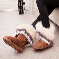 New Style 2016 Winter Warm Boots Fox Fur Snow Boots - Thumbnail 4
