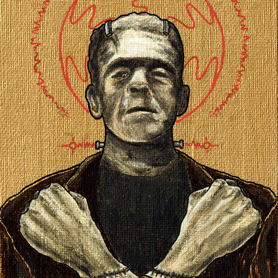 Religious horror icon-frankenstein's monster-5"x7" print