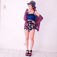 Basic V-Neck Purple Cardigan - Thumbnail 2