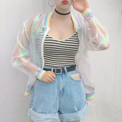 Rainbow See-Thru Jacket