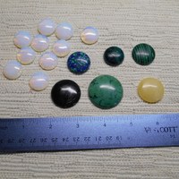 Gemstone cabochon moon necklace - Thumbnail 2