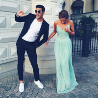 Simple A-line V-neck backless long prom dress,cheap dresses - Thumbnail 1