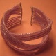 Plum Seed Bead Cuff Bracelet - Thumbnail 1