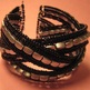 Black Seed Bead Cuff Bracelets - Thumbnail 1