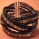 Gun Metal Seed Bead Cuff Bracelets - Thumbnail 1