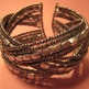 Silver Seed Bead Cuff Bracelets - Thumbnail 1