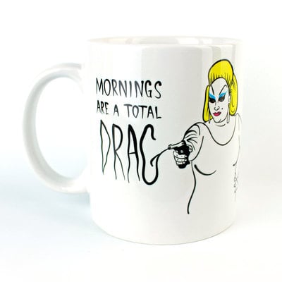 Mornings are a total drag - coffee mug 