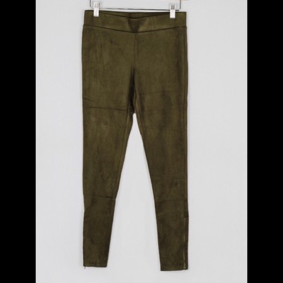 Olive Suede Leggings