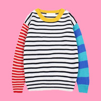 CANDY COLOR STRIPED JUMPER - Thumbnail 1
