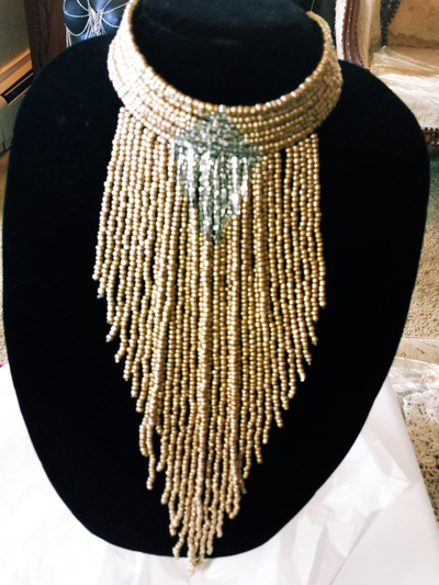 Gold & Silver Fringe Statement Necklace