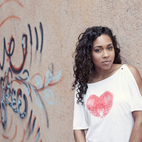 Passport 2 Freedom heart fingerprint tee white - Thumbnail 1