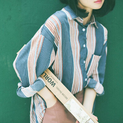 OVERSIZE RETRO STRIPED SHIRT