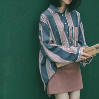 OVERSIZE RETRO STRIPED SHIRT - Thumbnail 2