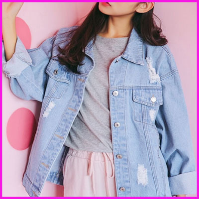 GHETTO RIPPED DENIM JACKET