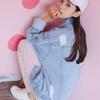 GHETTO RIPPED DENIM JACKET - Thumbnail 3