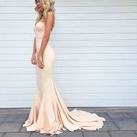 Sweetheart champagne long prom dress,formal dress - Thumbnail 2