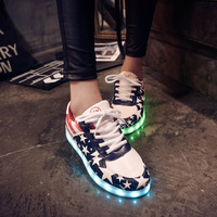 LED Colorful Luminous Sneaker Shoes Fluorescent Unisex Shoes USB Charging - Thumbnail 2