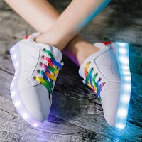LED Colorful Luminous Sneaker Shoes Fluorescent Women Shoes USB Charging - Thumbnail 3