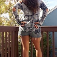 Indie Slit Sleeve Sweater - Thumbnail 3