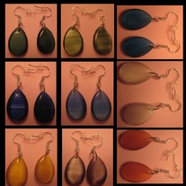 Cats Eye Glass Earrings