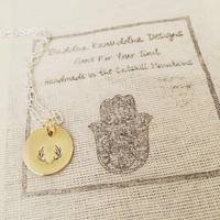 Deer Widow Hand Stamped Necklace - Thumbnail 1