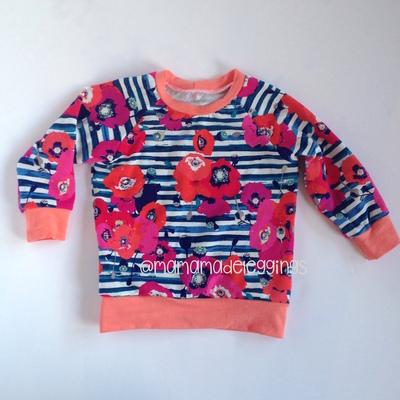 Stripes and floral raglan