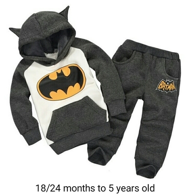 boys batman hoodie set 