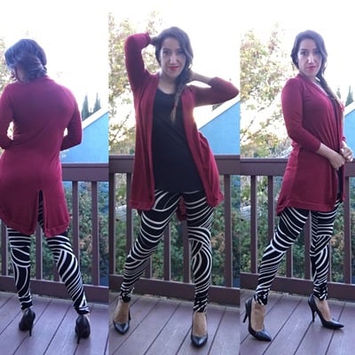 Ella Slit-back Duster with Leggings Set