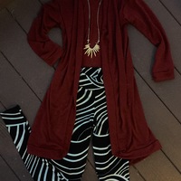 Ella Slit-back Duster with Leggings Set - Thumbnail 3