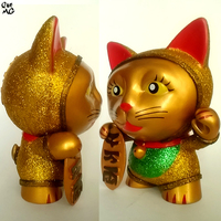 7 inch Trikky Gold Lucky Cat - Thumbnail 2