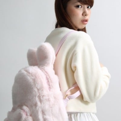 Furry rabbit plusb winter backpack