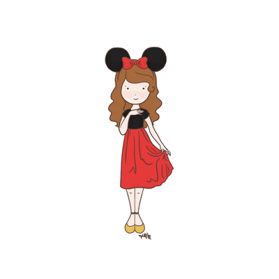 Disneybound minnie 1 fan (color options)