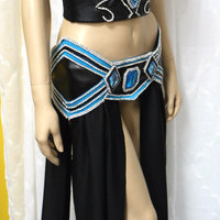 League Of Legends Janna Cosplay Dance Costume Rave Bra Rave Wear Halloween Burlesque Show Girl - Thumbnail 4