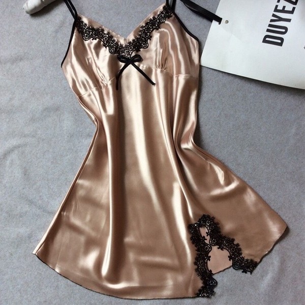 Champagne Satin Nightgown
