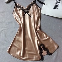 Champagne Satin Nightgown
