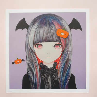 Post card set ghost&pumpkin