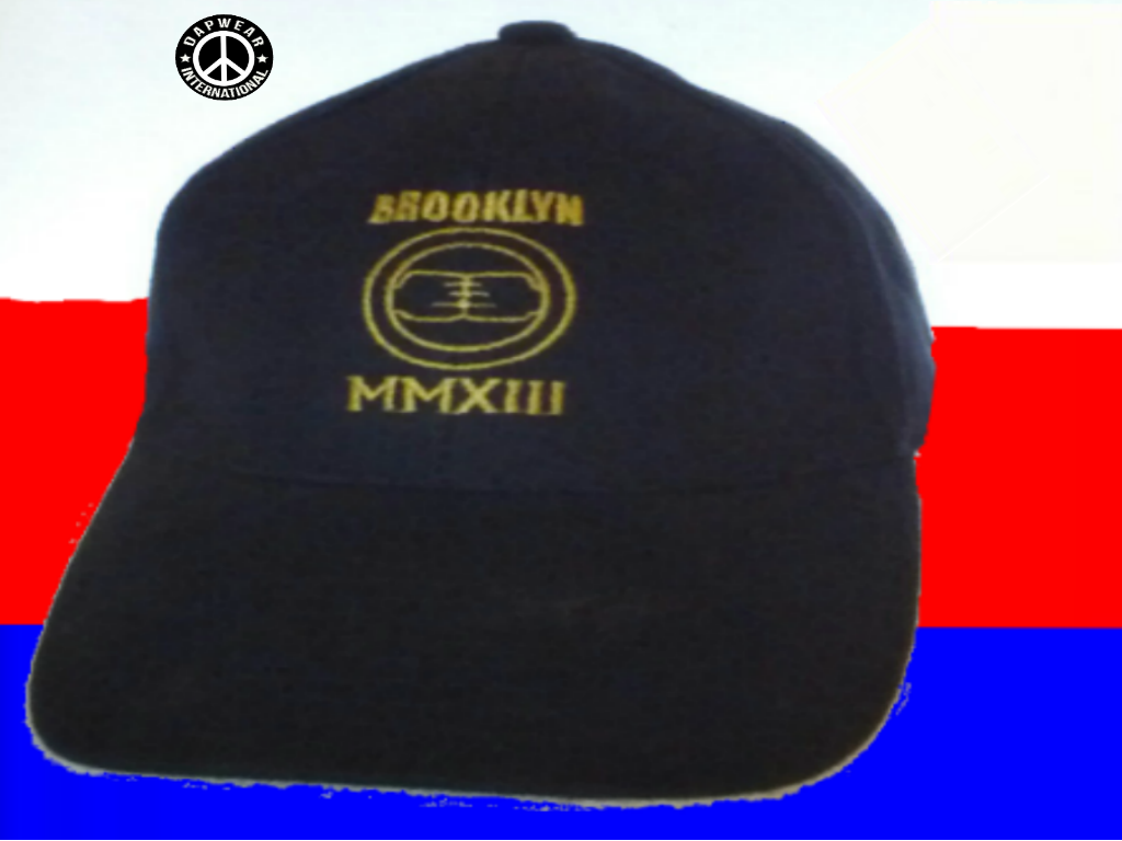 Image of "BROOKLYN"  JUST CHILLIN'  SPORTS CAP (Black/Gold)