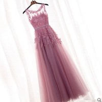 Charming A-line lace short prom dress,homecoming dres - Thumbnail 3