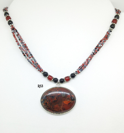 Red Natural Stone Necklaces (5 Styles)